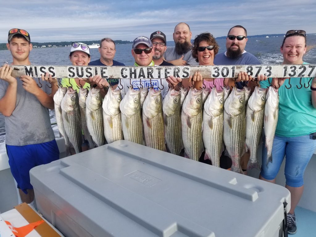 2021 Chesapeake Bay Rockfish Fishing Miss Susie Charters