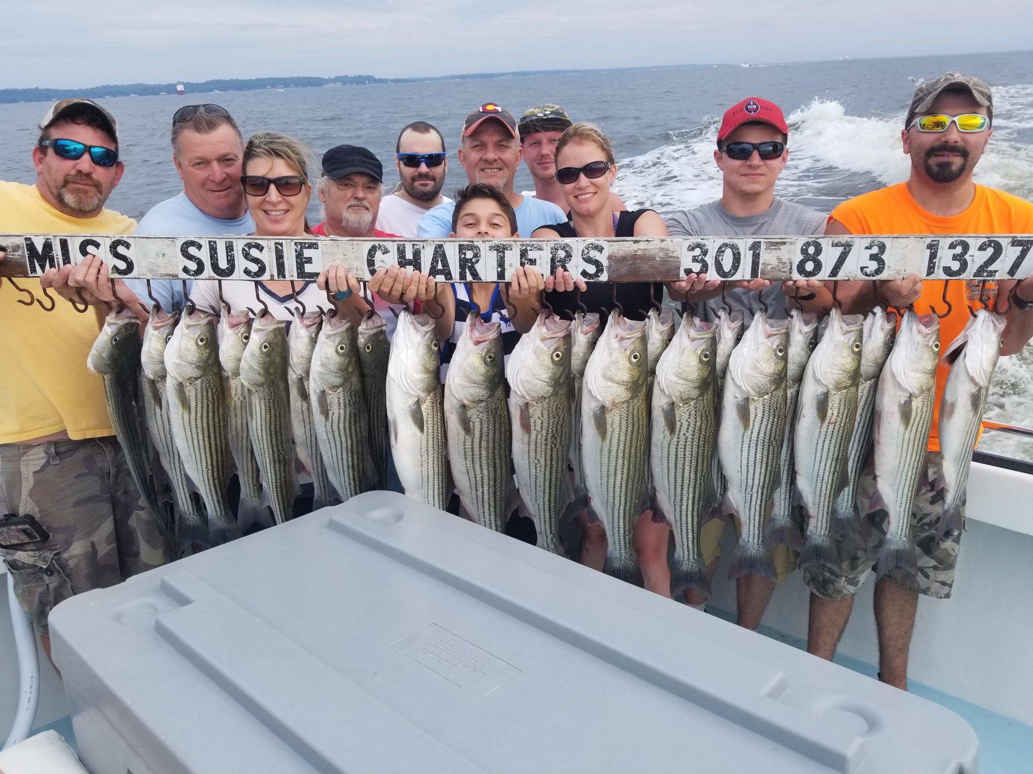 2021 Chesapeake Bay Rockfish Fishing Miss Susie Charters