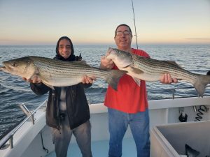 Rockfish striped bass fishing Chesapeake bay charter fishing