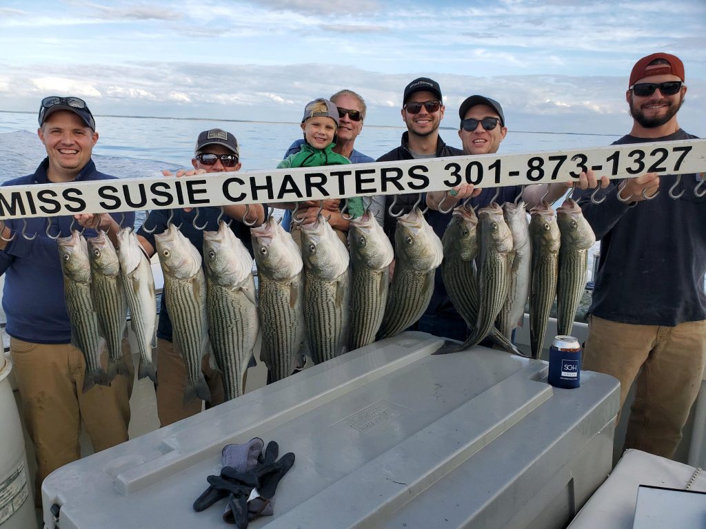2022 Fall Chesapeake Bay Rockfish Charter Fishing Miss Susie Charters